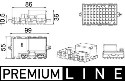 Регулятор, вентилятор салона MAHLE ABR 34 000P