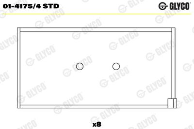 Шатунный подшипник GLYCO 01-4175/4 STD