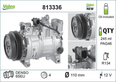 Компрессор, кондиционер VALEO 813336