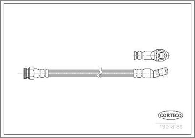 Тормозной шланг CORTECO 19018189