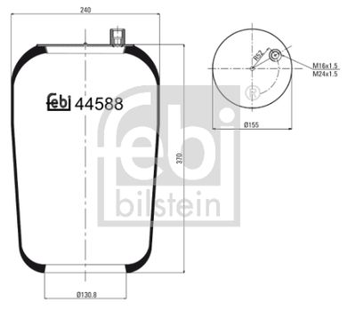 Pneimoatsperes spilvens, Pneimopiekare FEBI BILSTEIN 44588