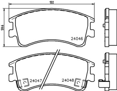HELLA PAGID 8DB355011141 Bremžu uzliku kompl