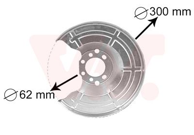 Dubļu sargs, Bremžu disks VAN WEZEL 3745371