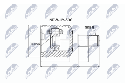 Шарнирный комплект, приводной вал NTY NPW-HY-506