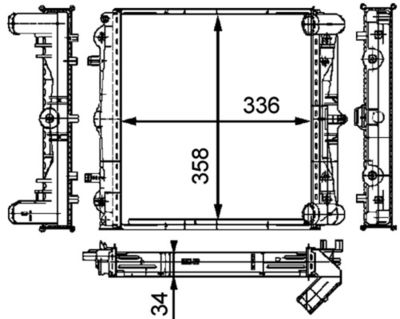Радиатор, охлаждение двигателя MAHLE CR 383 000P