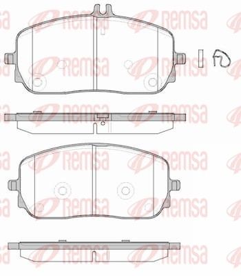 Комплект тормозных колодок, дисковый тормоз REMSA 1826.00