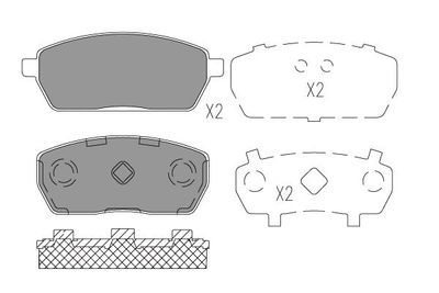 Bremžu uzliku kompl., Disku bremzes KAVO PARTS KBP-8529