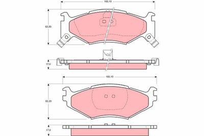 Комплект тормозных колодок, дисковый тормоз TRW GDB1157