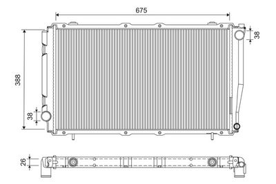 Радиатор, охлаждение двигателя VALEO 701279