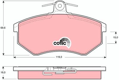 Комплект тормозных колодок, дисковый тормоз TRW GDB430