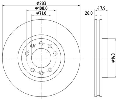 Bremžu diski HELLA PAGID 8DD 355 120-481