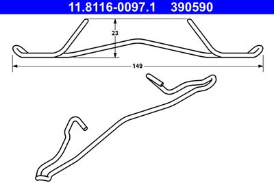 Пружина, тормозной суппорт ATE 11.8116-0097.1