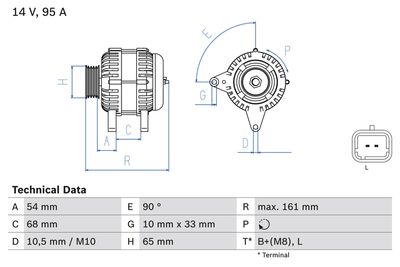 Генератор BOSCH 0 986 080 960