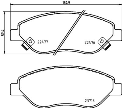 Bremžu uzliku kompl., Disku bremzes HELLA PAGID 8DB 355 025-631