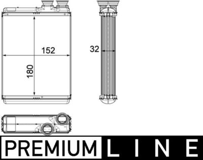 Теплообменник, отопление салона MAHLE AH 190 000P