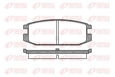 Комплект тормозных колодок, дисковый тормоз REMSA 0217.00