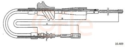 Тросик, cтояночный тормоз COFLE 92.10.409