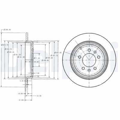Bremžu diski DELPHI BG2573