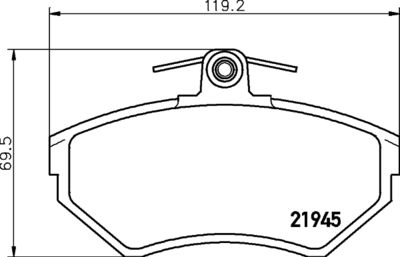 HELLA PAGID 8DB355018241 Bremžu uzliku kompl