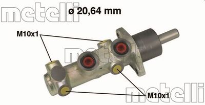 Galvenais bremžu cilindrs METELLI 05-0525