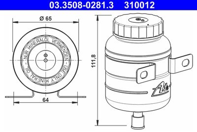 Kompensācijas tvertne, Bremžu šķidrums ATE 03.3508-0281.3