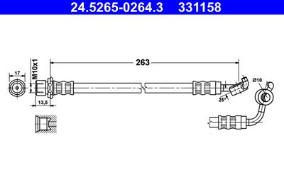 Тормозной шланг ATE 24.5265-0264.3