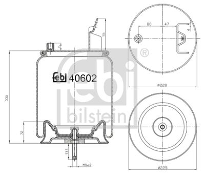 Pneimoatsperes spilvens, Pneimopiekare FEBI BILSTEIN 40602