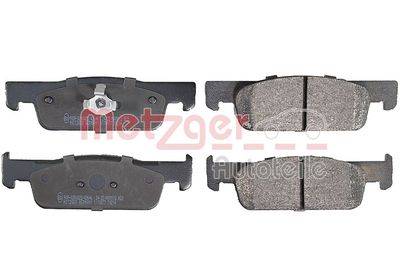 Комплект тормозных колодок, дисковый тормоз METZGER 1170977