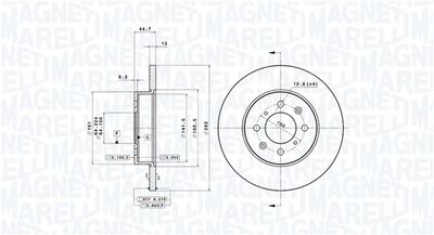 Тормозной диск MAGNETI MARELLI 360406014500