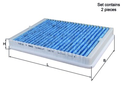 Фильтр, воздух во внутренном пространстве MAHLE LAO 73/S