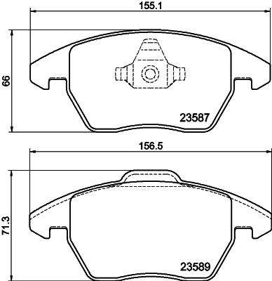 Комплект тормозных колодок, дисковый тормоз HELLA PAGID 8DB 355 014-511