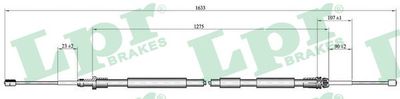 Тросик, cтояночный тормоз LPR C0118B