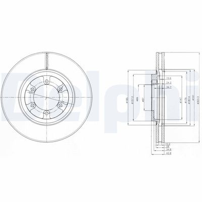Тормозной диск DELPHI BG4133