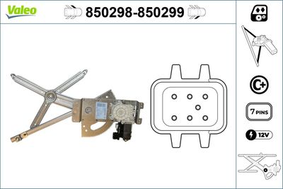 Стеклоподъемник VALEO 850298