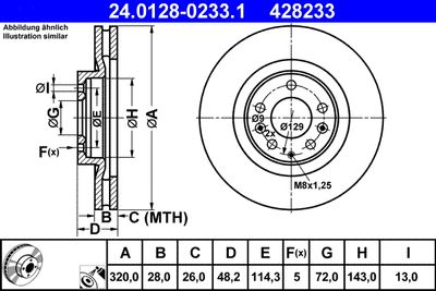 Тормозной диск ATE 24.0128-0233.1