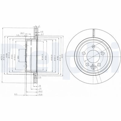 Bremžu diski DELPHI BG3919