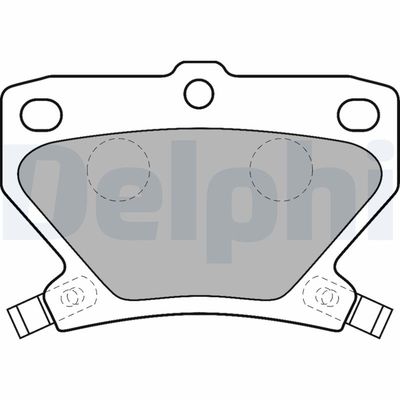 Комплект тормозных колодок, дисковый тормоз DELPHI LP1513