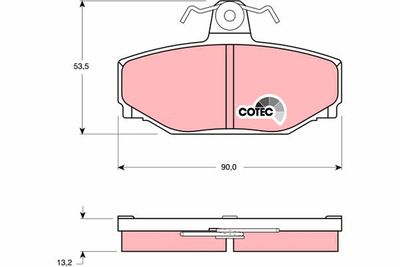 Bremžu uzliku kompl., Disku bremzes TRW GDB442