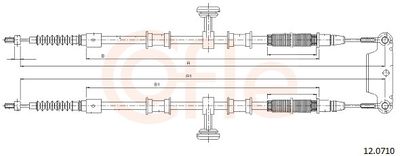 Тросик, cтояночный тормоз COFLE 92.12.0710