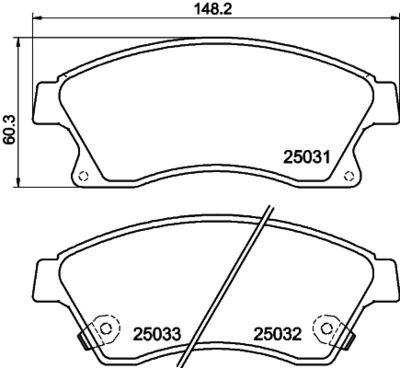 Bremžu uzliku kompl., Disku bremzes HELLA PAGID 8DB 355 015-231