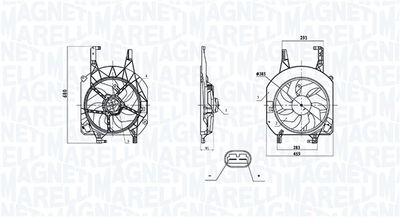 Вентилятор, охлаждение двигателя MAGNETI MARELLI 069422902010