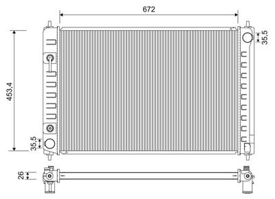 Radiators, Motora dzesēšanas sistēma VALEO 701195