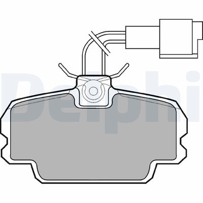 Комплект тормозных колодок, дисковый тормоз DELPHI LP592