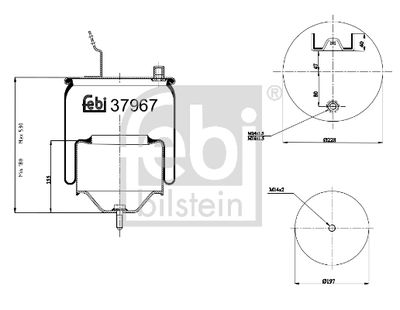 Pneimoatsperes spilvens, Pneimopiekare FEBI BILSTEIN 37967
