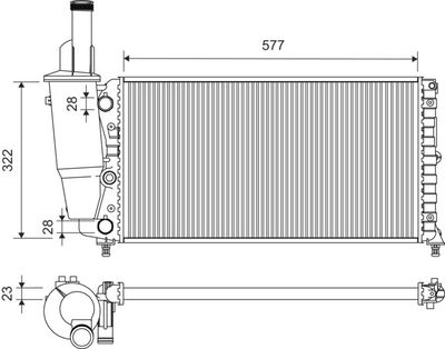 Radiators, Motora dzesēšanas sistēma VALEO 730976
