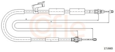 Тросик, cтояночный тормоз COFLE 92.17.0685