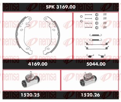 Bremžu komplekts, Trumuļu bremzes REMSA SPK 3169.00