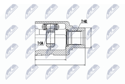 Шарнирный комплект, приводной вал NTY NPW-VW-027