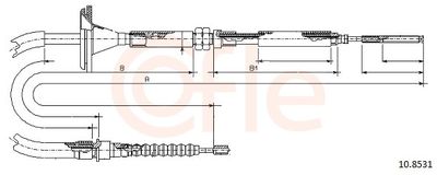 Тросик, cтояночный тормоз COFLE 92.10.8531