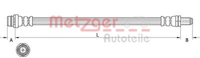 Bremžu šļūtene METZGER 4111642